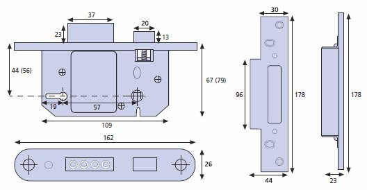 Era 5 lever mortice lock diagram era26251