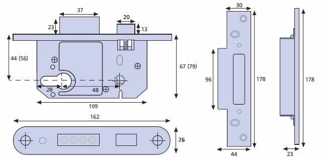 Era mortice lock diagram era36431