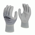 GLOVES POLY FLEX GREY '8' POLYEURETHANE/NYLON (MEDIUM)