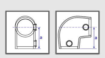 Interclamp 154 Adjustable Elbow 0 - 11° Dimesions