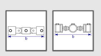 Interclamp 167 Double Swivel Socket Dimesions