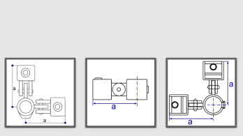 Interclamp 168 Corner Swivel Tee Dimesions