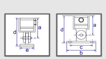 Interclamp 169 Swivel Wall Fixing Dimesions