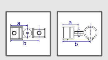 Interclamp 173 Single Swivel Socket Dimesions