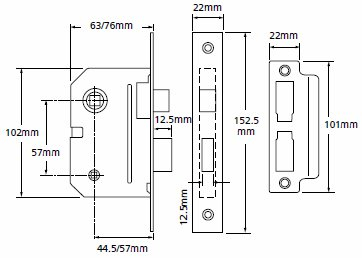Union 2249 mortice lock diagram union2294