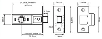 Union 2650 tubular mortice latch diagram union2650